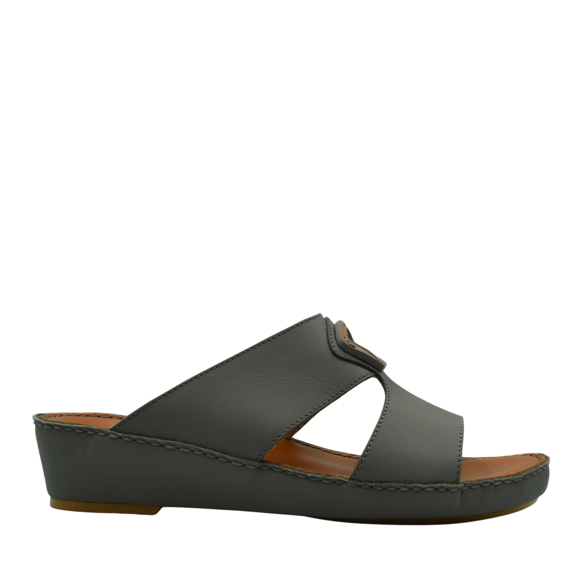 Black Rubbercalf contrast shoes with open toe design and wedge heel for casual wear