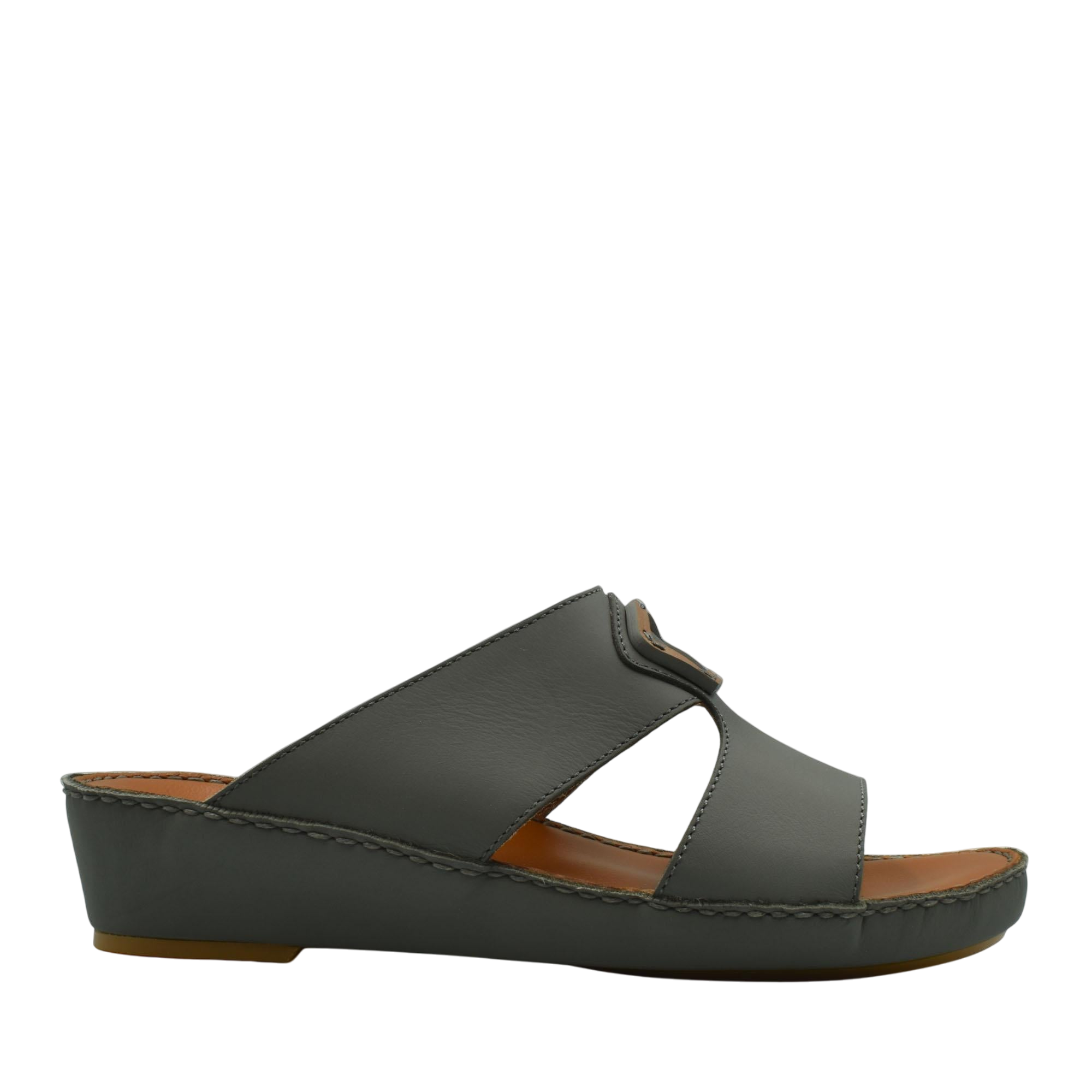 Black Rubbercalf contrast shoes with open toe design and wedge heel for casual wear