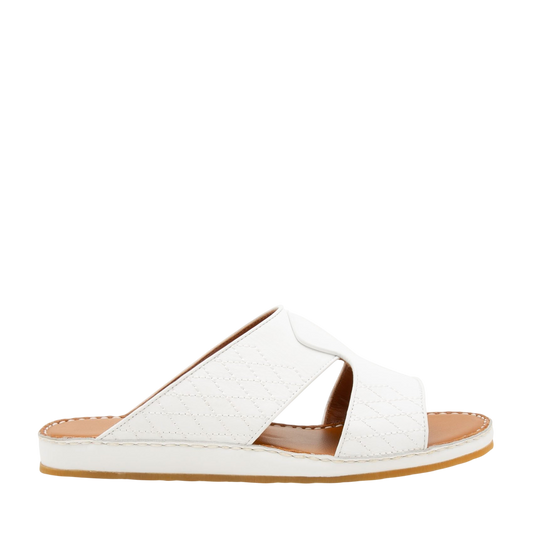 White western sandals leather slip-on with stitched detailing and cushioned sole