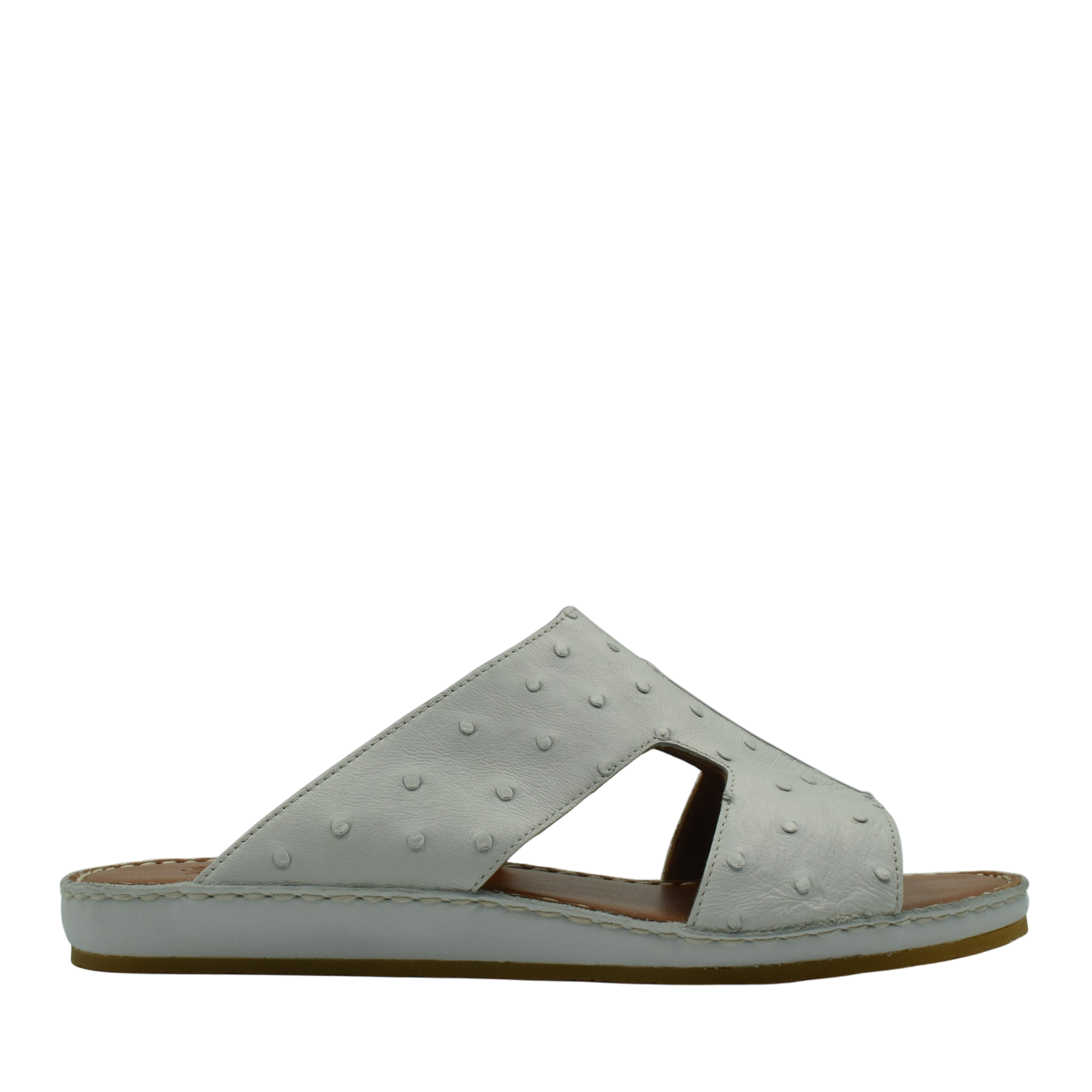 White western style edredon shoes slide sandal with textured upper and flat sole from Private Collection