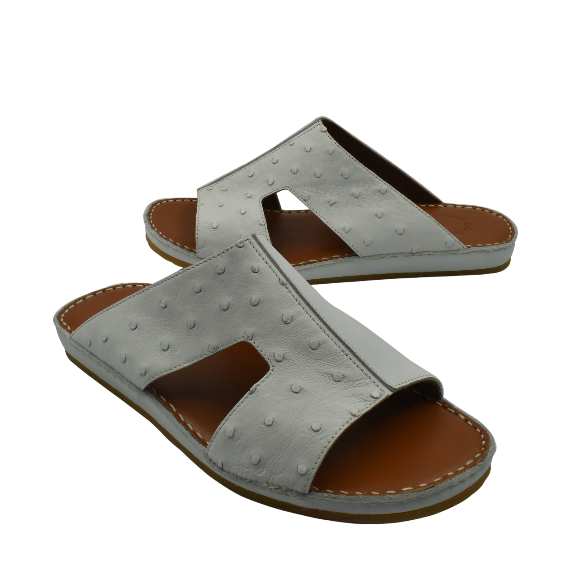 Private Collection western style edredon shoes in light gray with open toe and textured leather upper