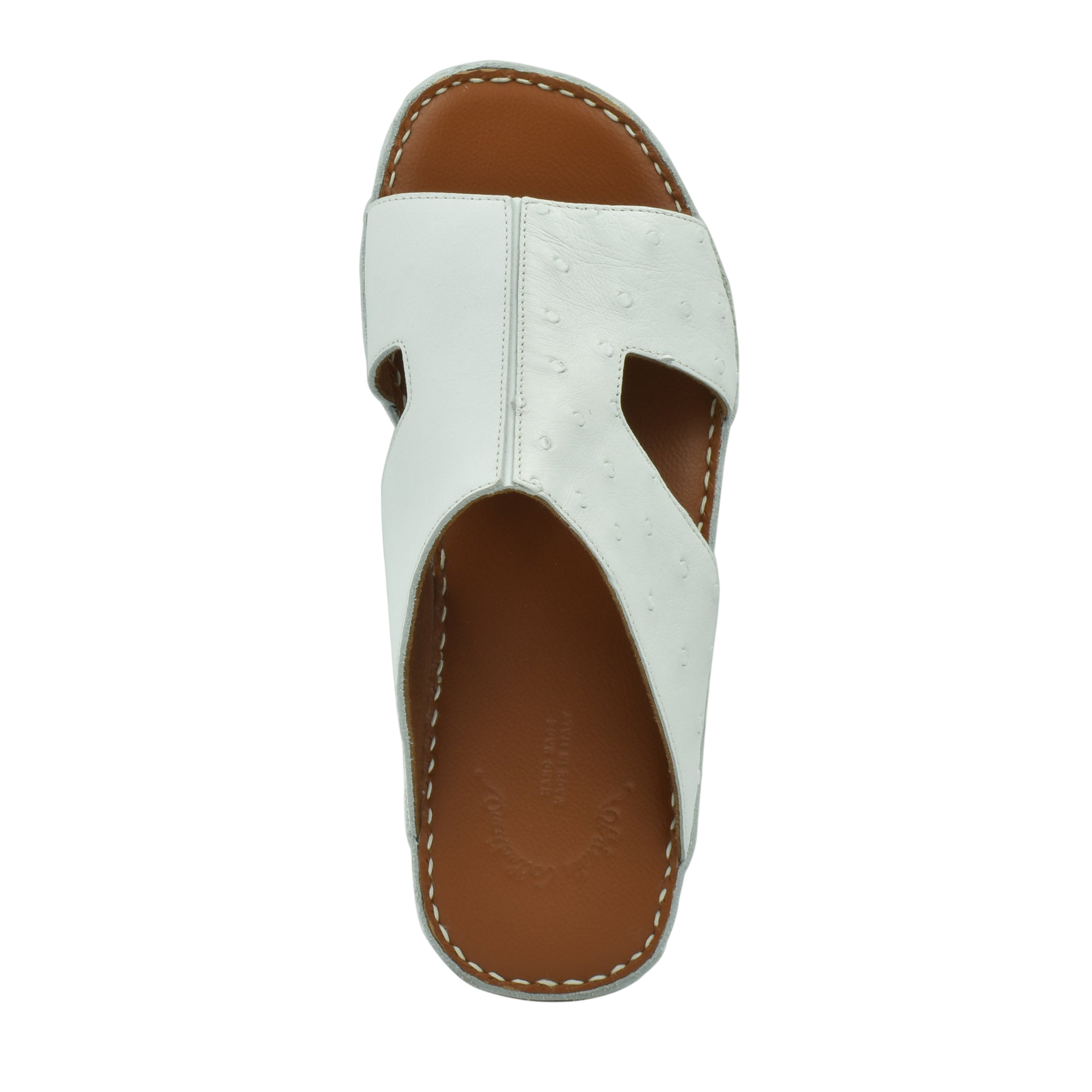 White western style edredon shoes with brown sole and stitched edges from Private Collection