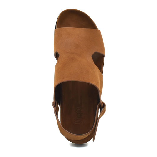 Brown leather Amorti Sangle footwear open-toe sandal with adjustable back strap