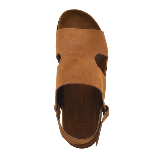 Brown leather Amorti Sangle footwear open-toe sandal with adjustable back strap