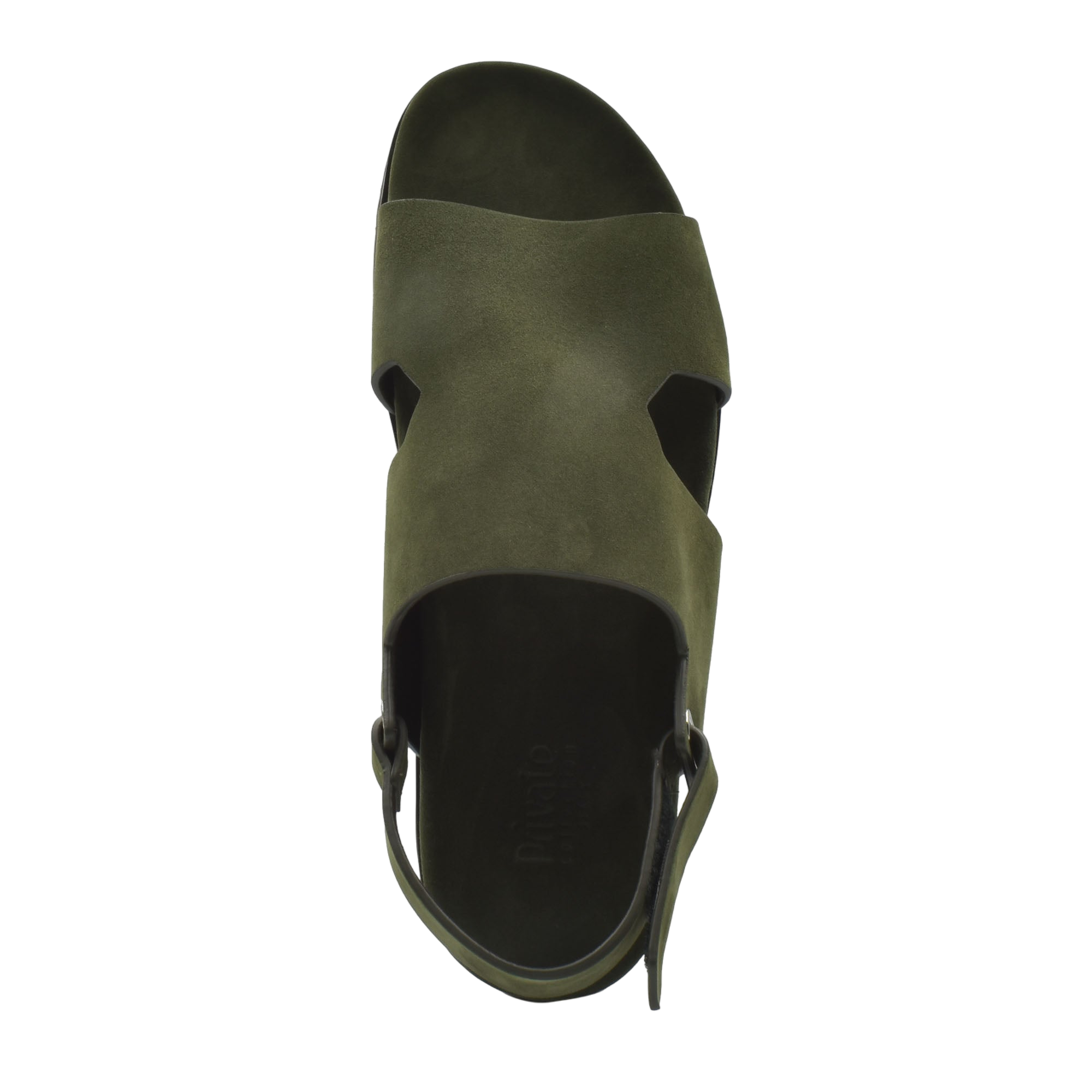 Olive green Amorti Sangle footwear sandal with open toe and slingback strap from Private collection