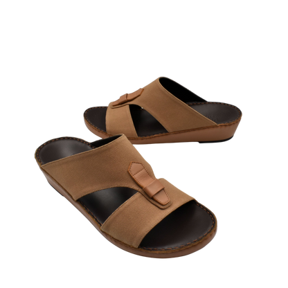 Brown casual wedge sandals with open toe and adjustable strap for everyday comfort