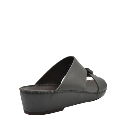 Gray Cerchio buckle sandals with wedge sole and open toe design from Private collection