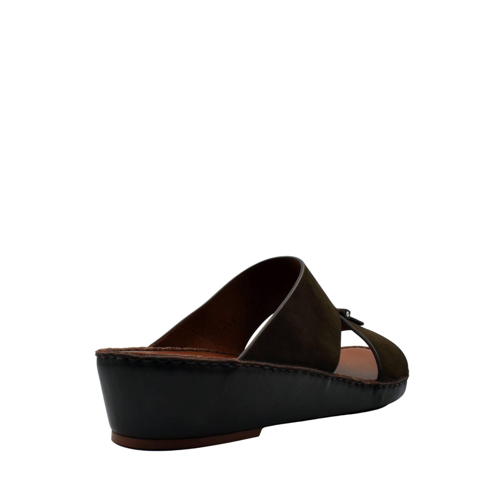 Private collection cerchio cucire comfort shoes brown wedge sandals with stitched sole