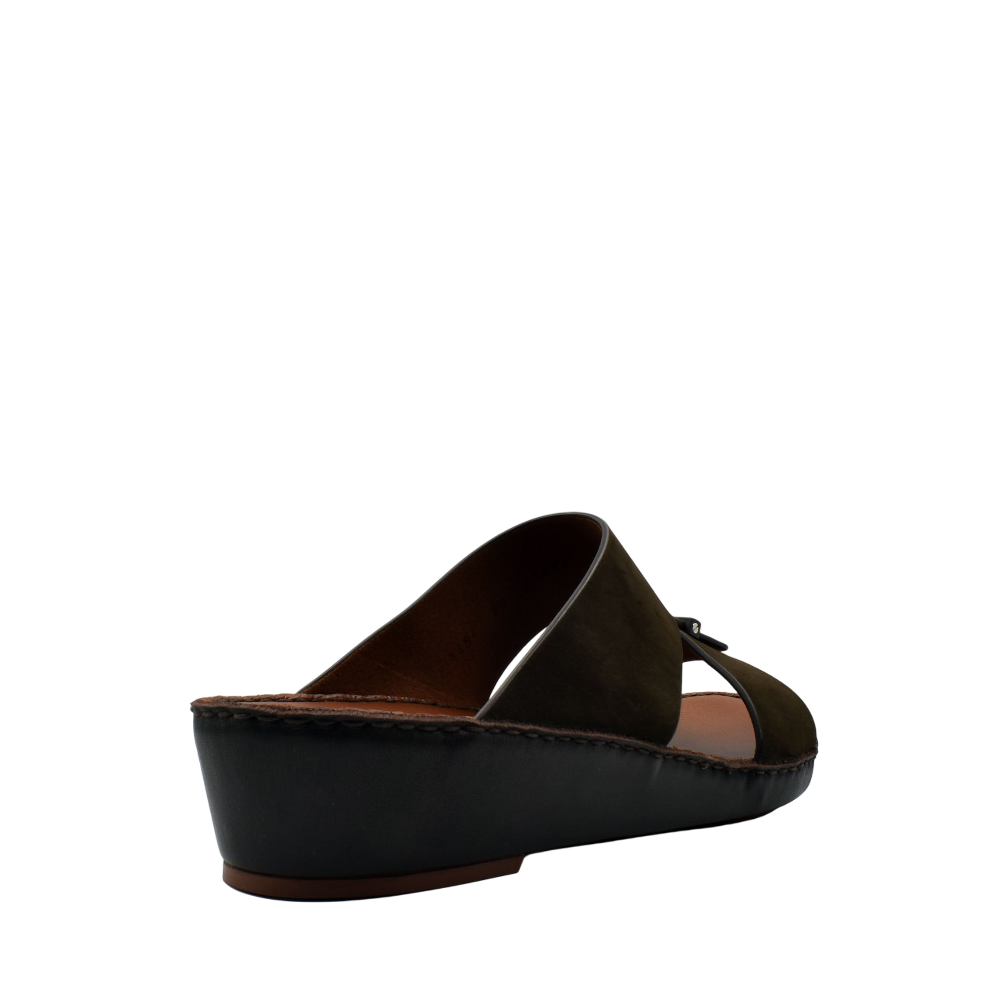 Private collection cerchio cucire comfort shoes brown wedge sandals with stitched sole