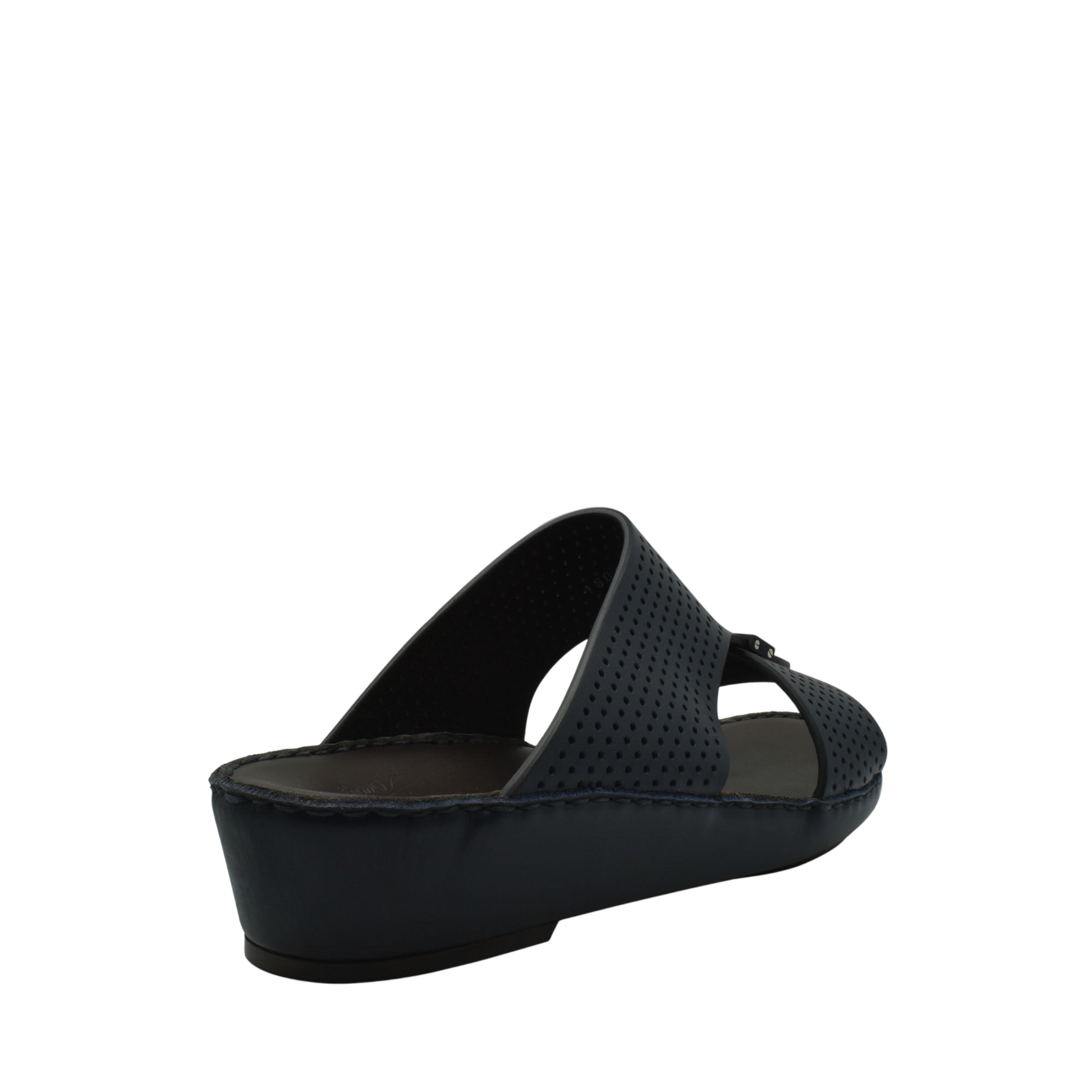 Black Cerchio Gomato sandals with perforated straps and cushioned sole from Private collection