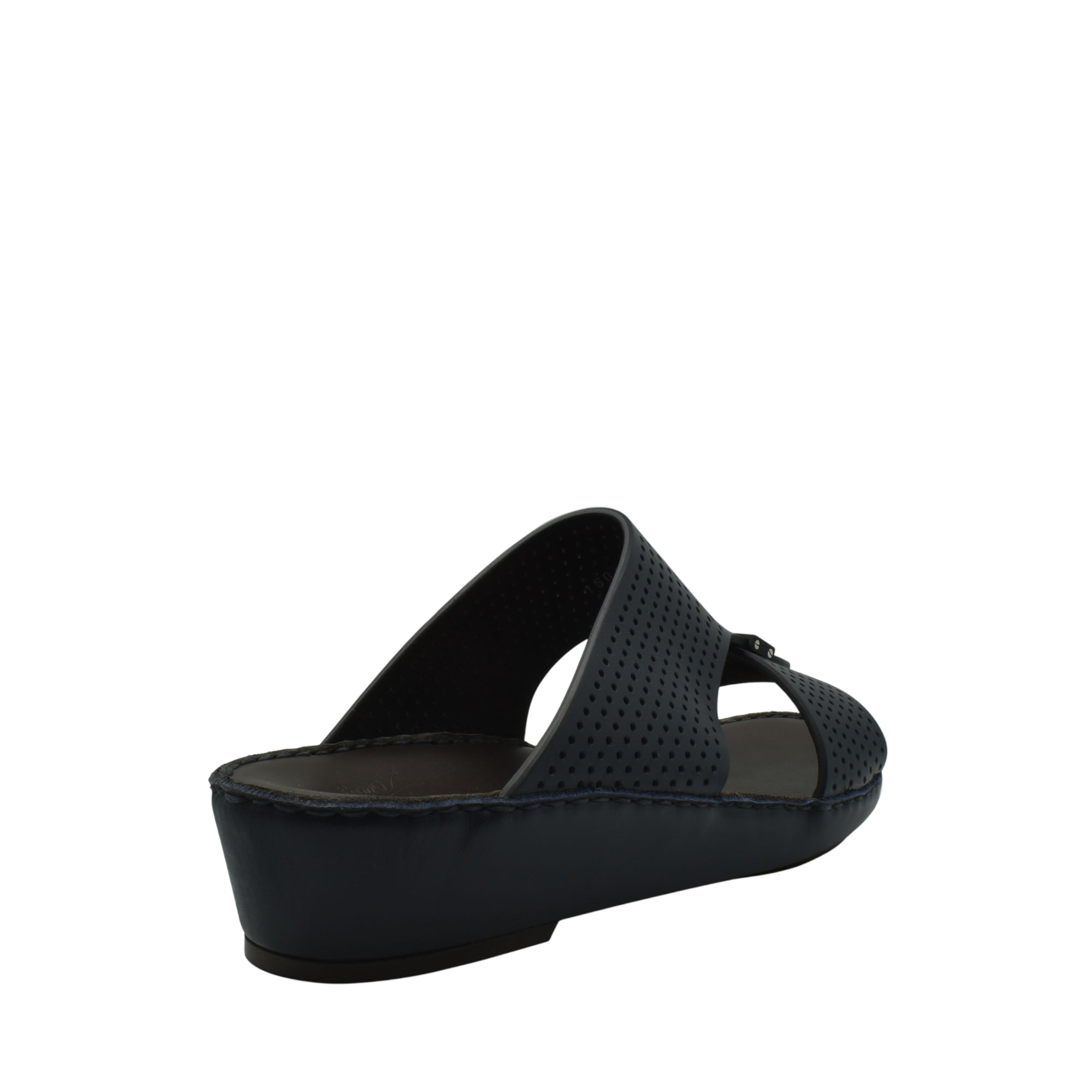 Black Cerchio Gomato sandals with perforated straps and cushioned sole from Private collection