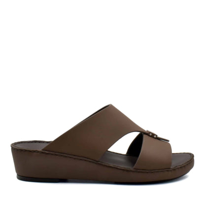 Brown Cerchio Gomato sandals with wedge sole and cross strap design from Private collection