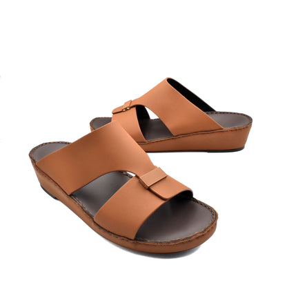 Brown Cerchio Gomato sandals with wide straps and low wedge heel from Private collection