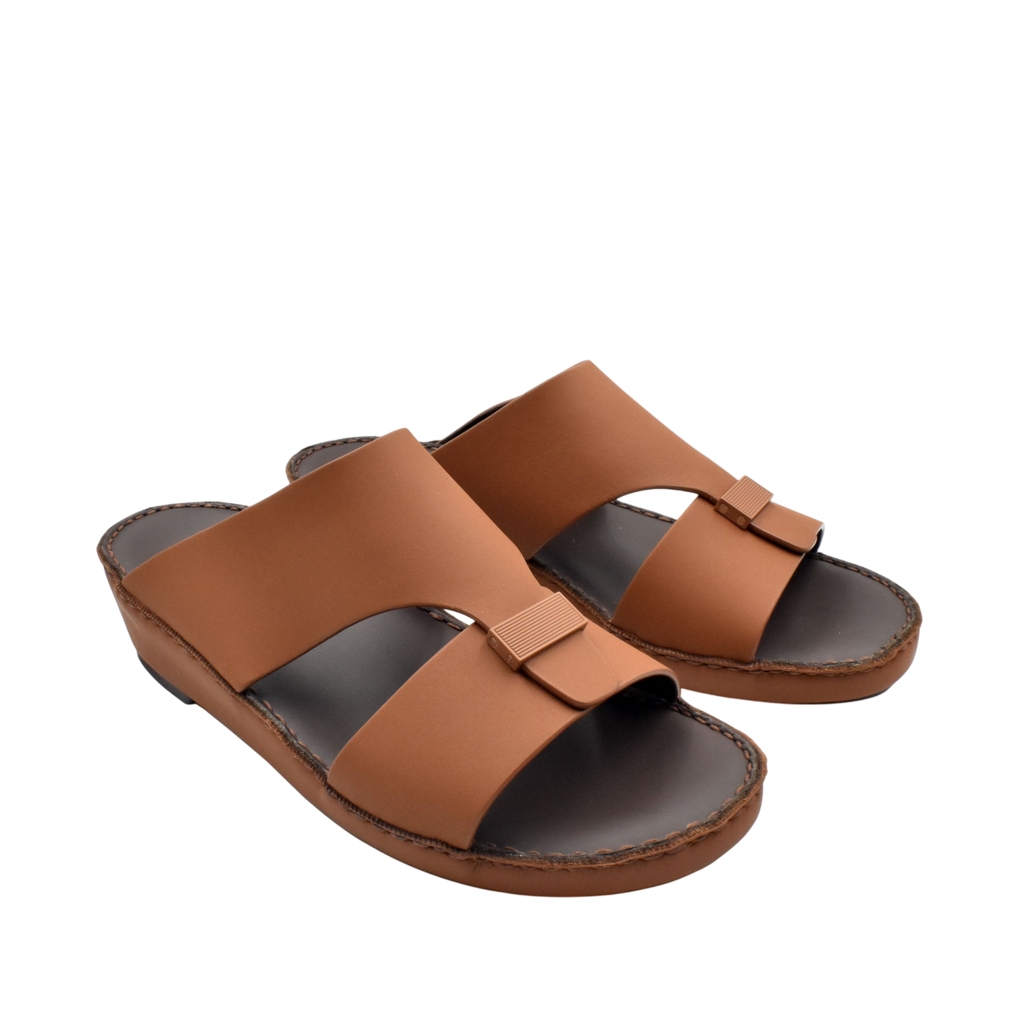 Brown Cerchio Gomato sandals with wide straps and cushioned soles for comfortable wear
