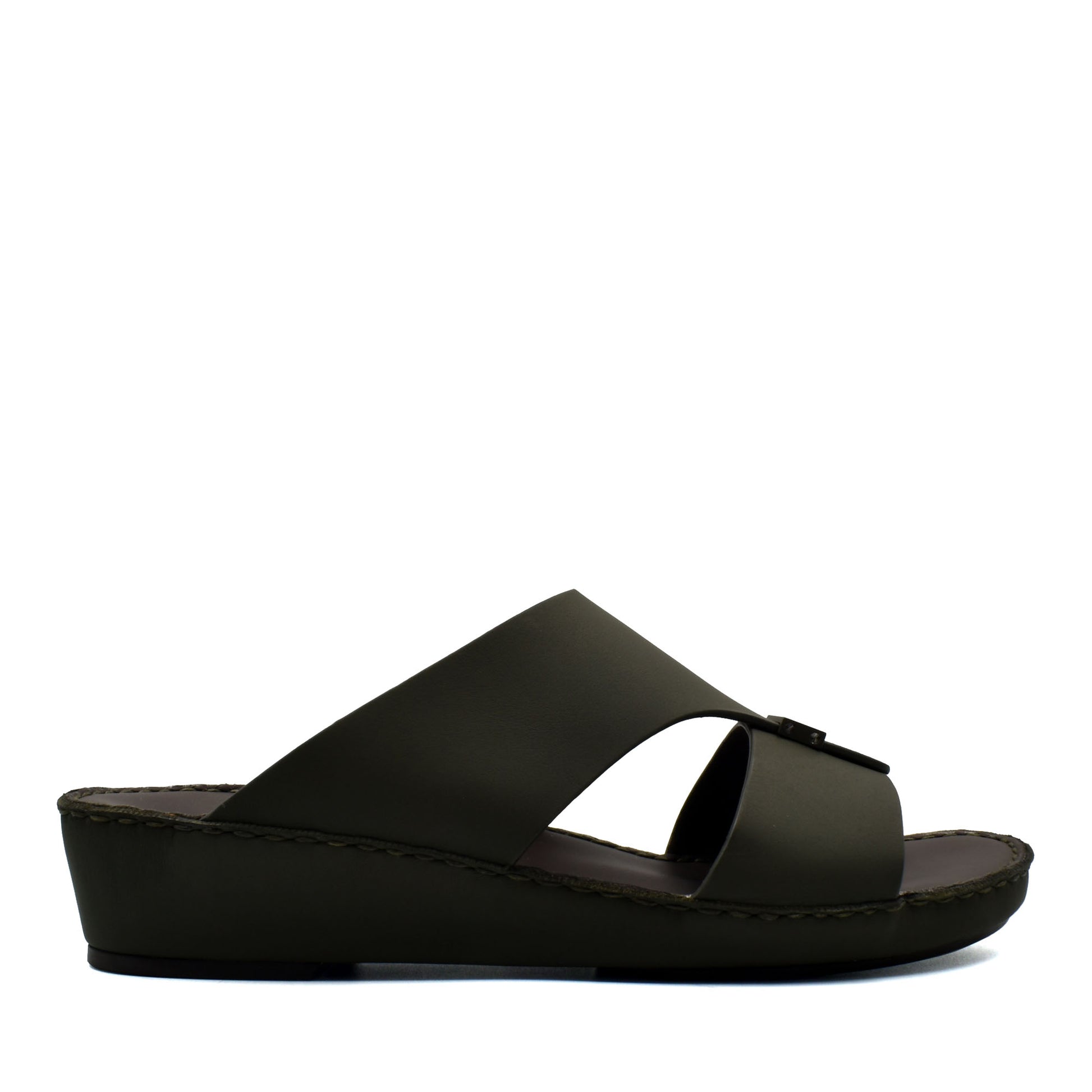 Black Cerchio Gomato sandals with wide cross straps and comfortable wedge sole
