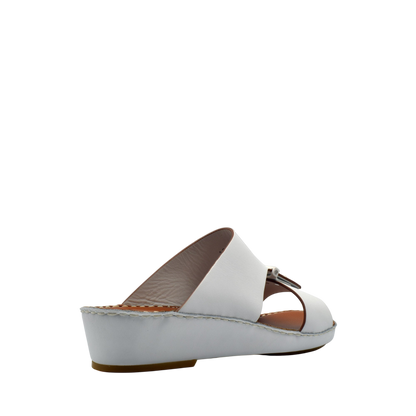 White Cinghia Sacoche sandals from Private Collection with open toe and wedge sole