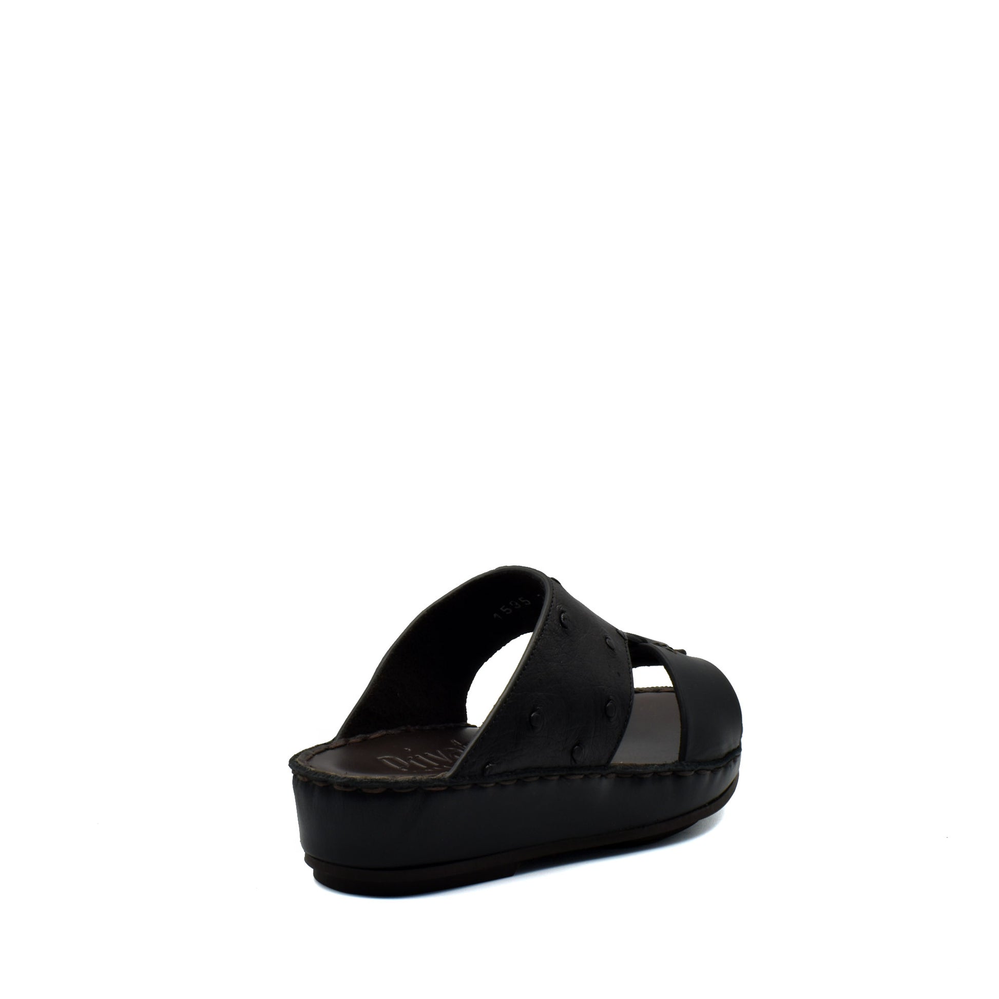 Black comfortable kids sandals with open toe design and cushioned sole from Private Collection