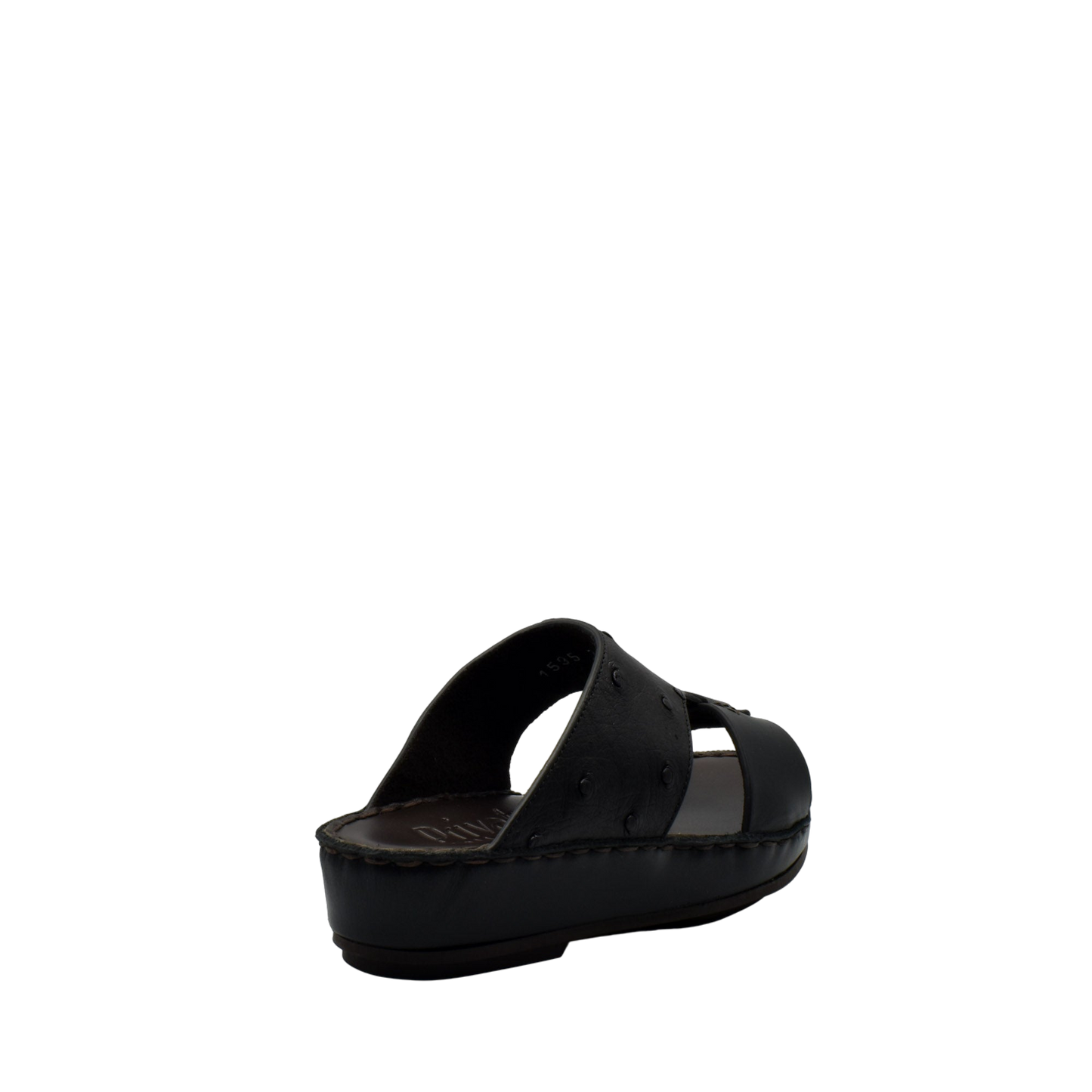 Black comfortable kids sandals with open toe design and cushioned sole from Private Collection