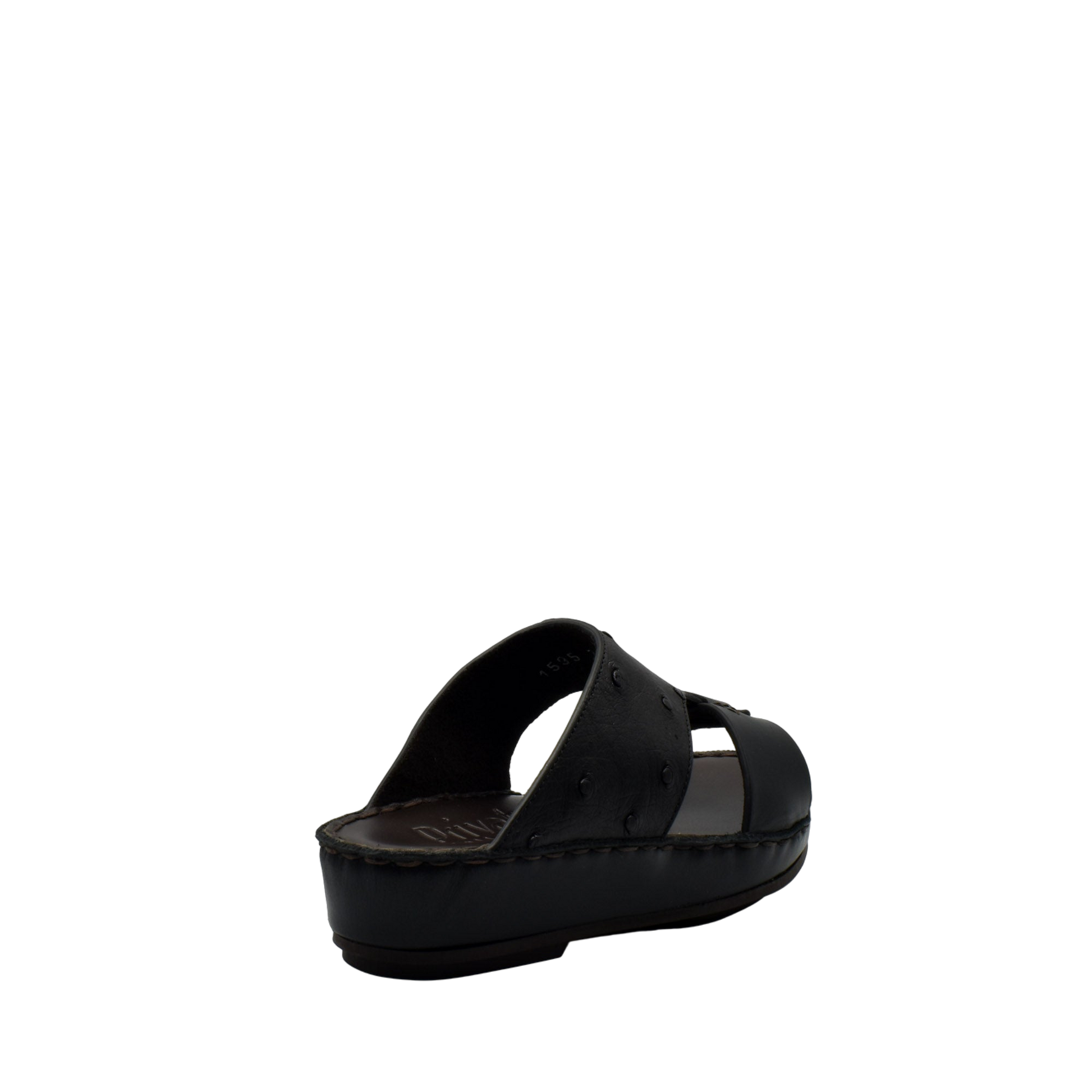 Black comfortable kids sandals with open toe design and cushioned sole from Private Collection