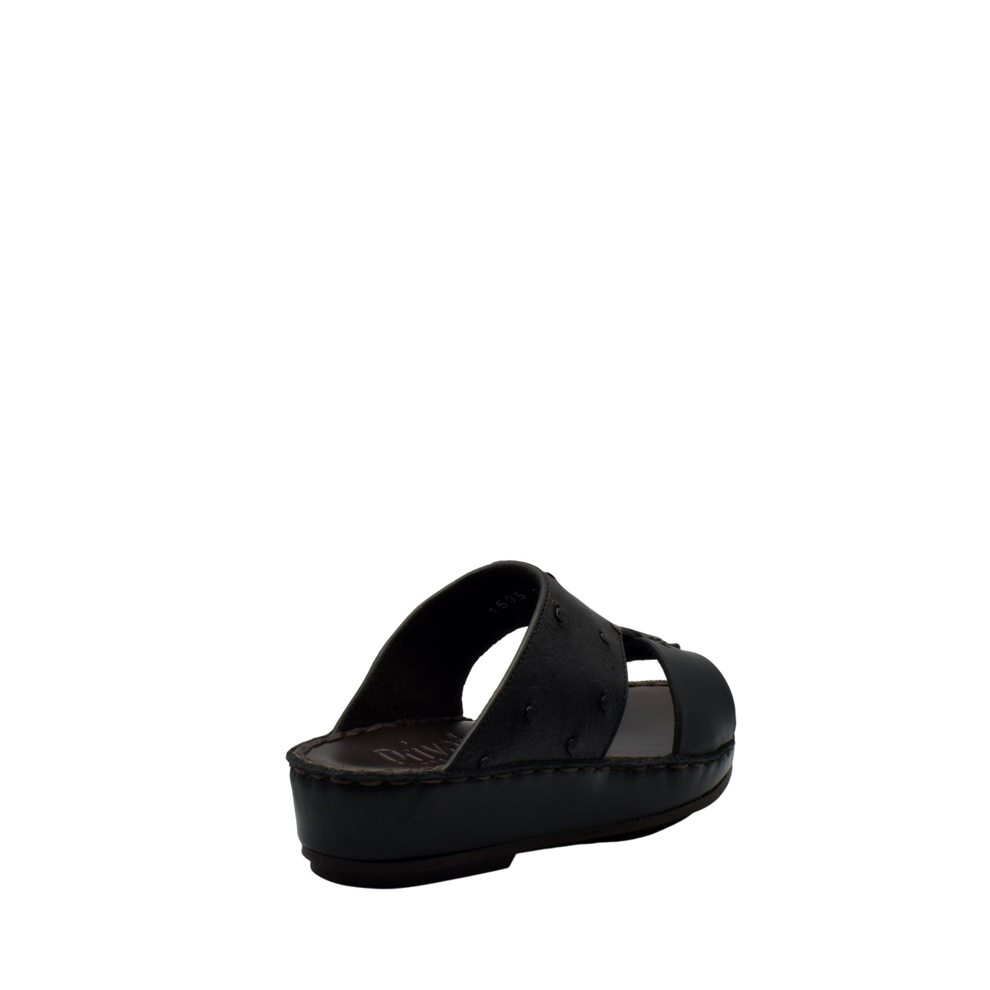 Black comfortable kids sandals with open toe design and cushioned sole from Private Collection