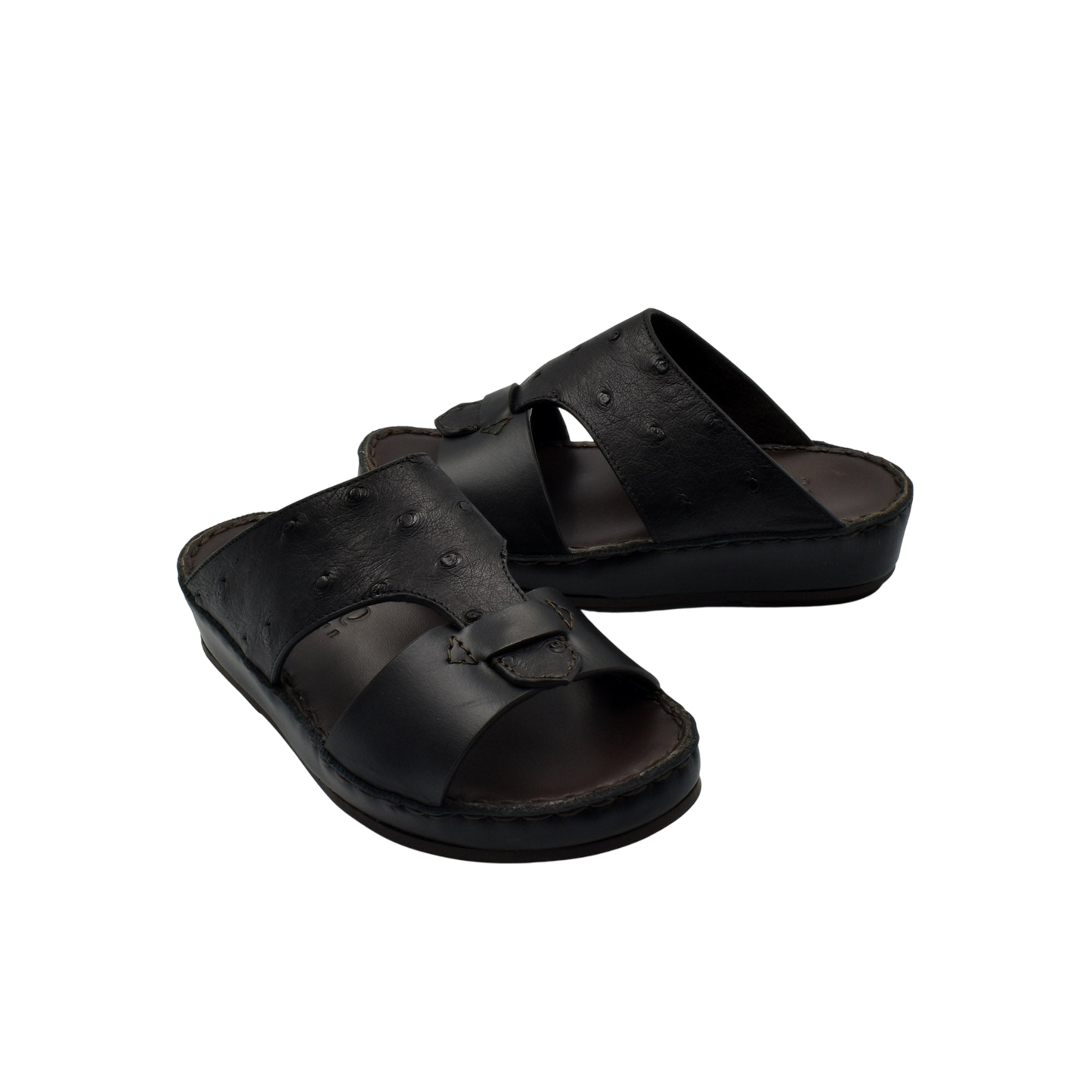 Black comfortable kids sandals with double strap design and cushioned sole for all-day wear
