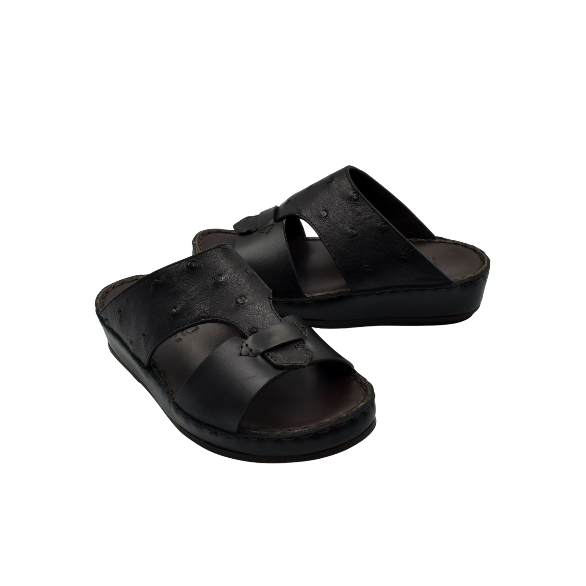 Black comfortable kids sandals with double strap design and cushioned sole for all-day wear