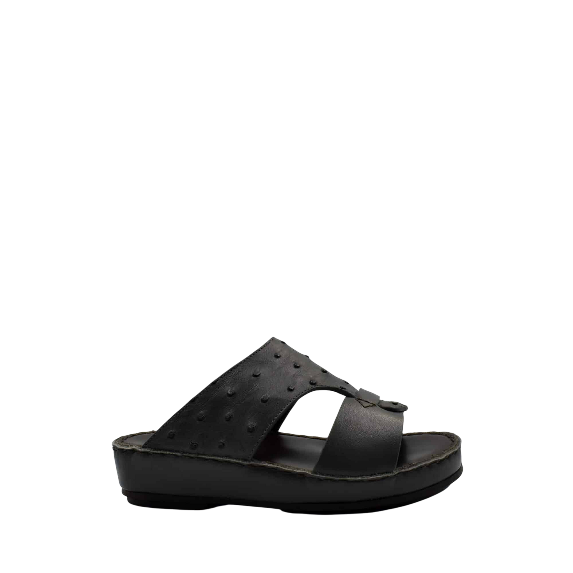 Black comfortable kids sandals with cushioned sole and open toe design from Private collection