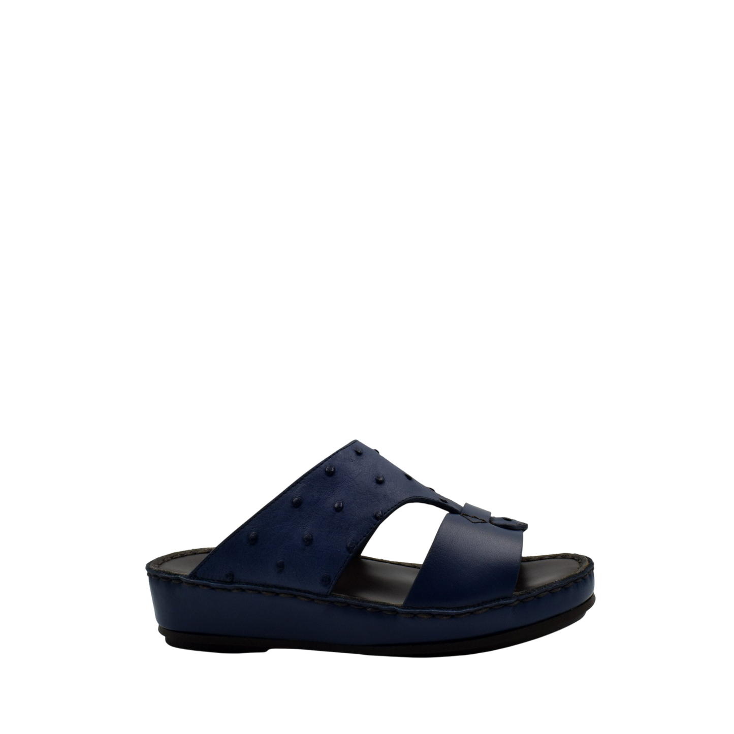 Blue comfortable kids sandals with cushioned sole and textured straps from Private Collection