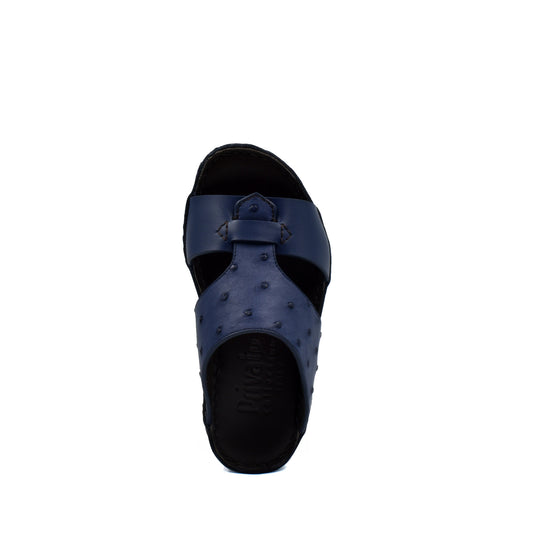 Blue comfortable kids sandals with adjustable straps from Private collection on white background