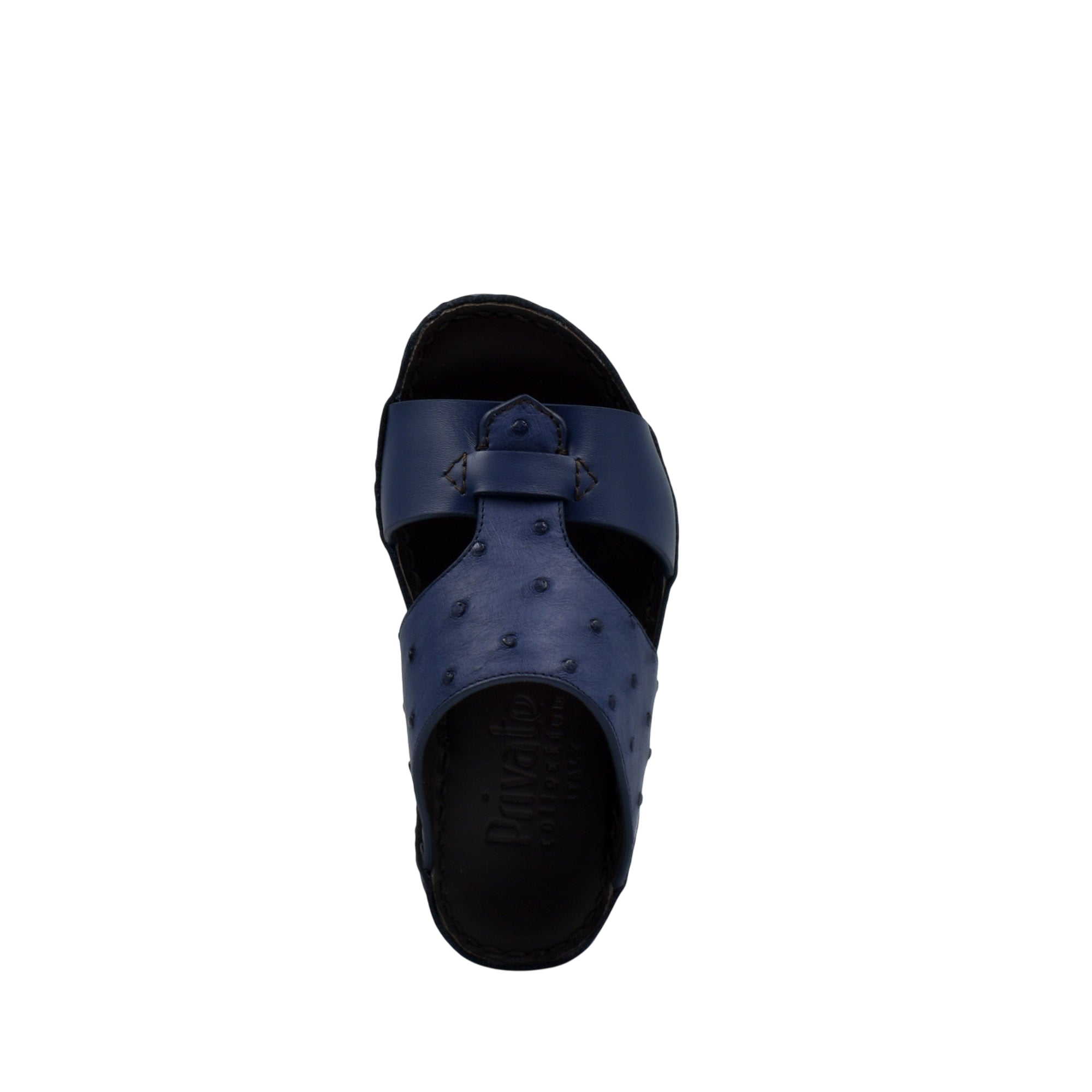 Blue comfortable kids sandals with adjustable straps from Private collection on white background