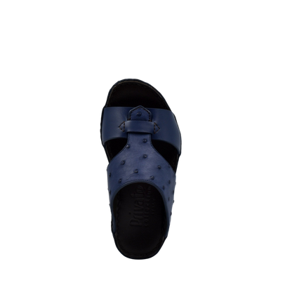 Blue comfortable kids sandals with adjustable straps from Private collection on white background