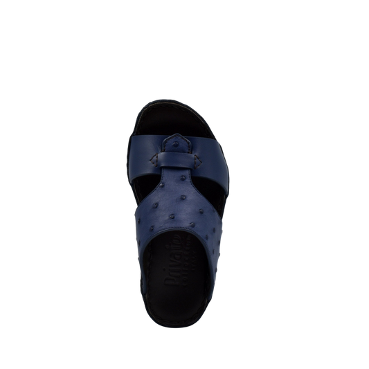 Blue comfortable kids sandals with adjustable straps from Private collection on white background