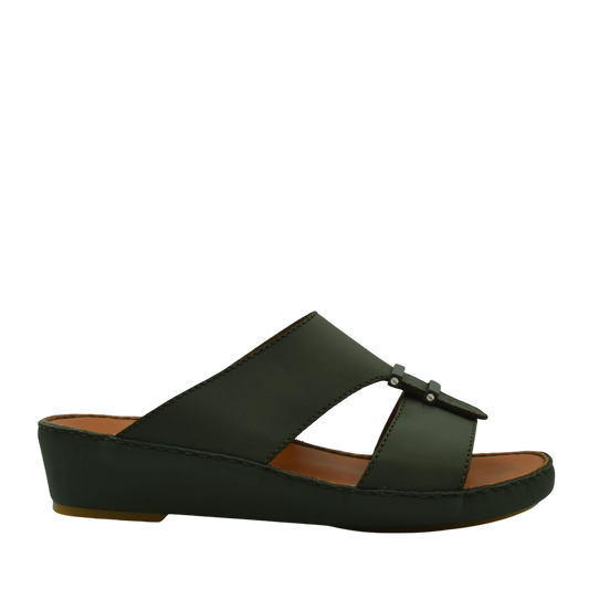 Black comfortable rubber sandals with a slight wedge heel and open toe design for everyday wear