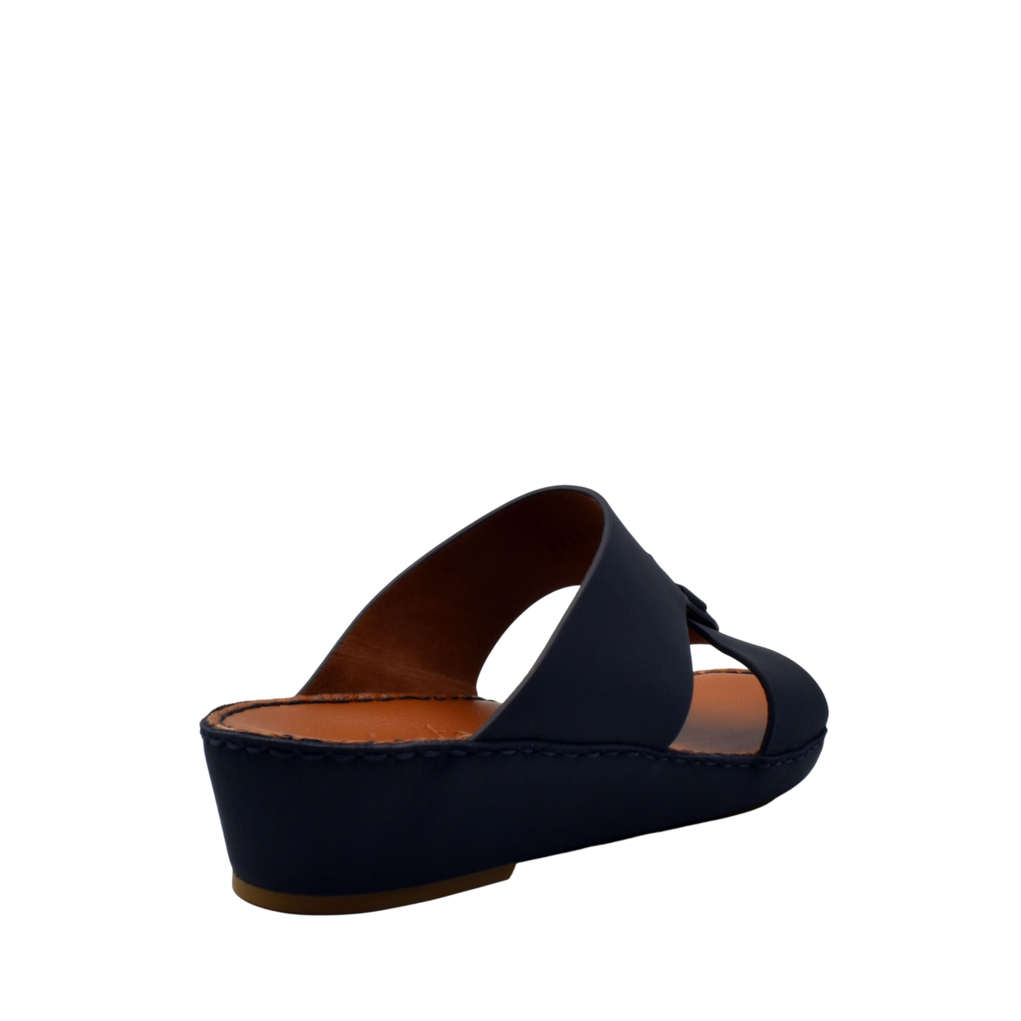 Black comfortable rubber slides with a wedge sole and open toe design for casual wear