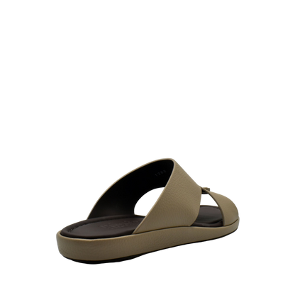 Taupe comfortable stylish slides with a cushioned sole and open toe design from Private Collection