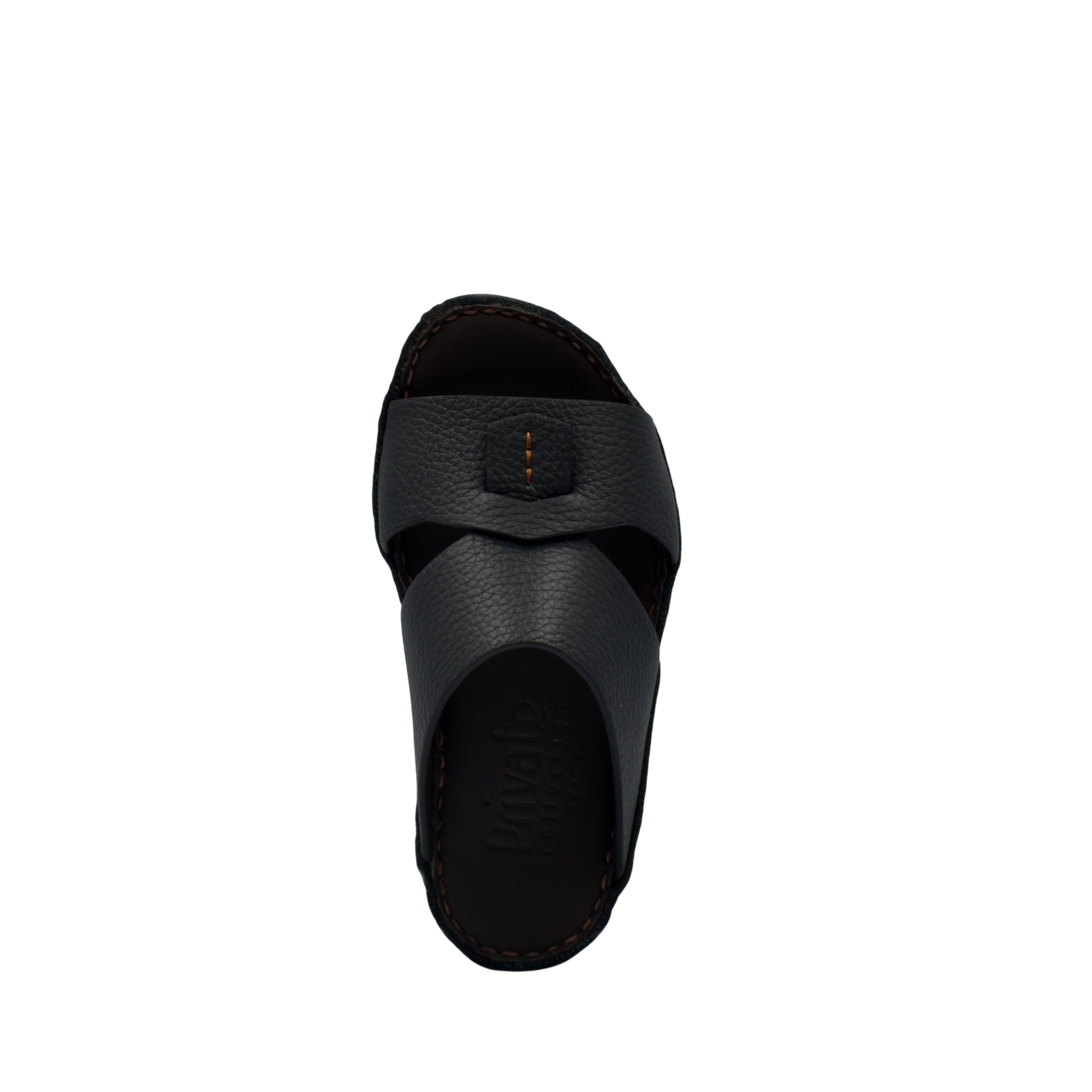 Black leather deercalf kids sandals with adjustable strap and cushioned sole for comfort