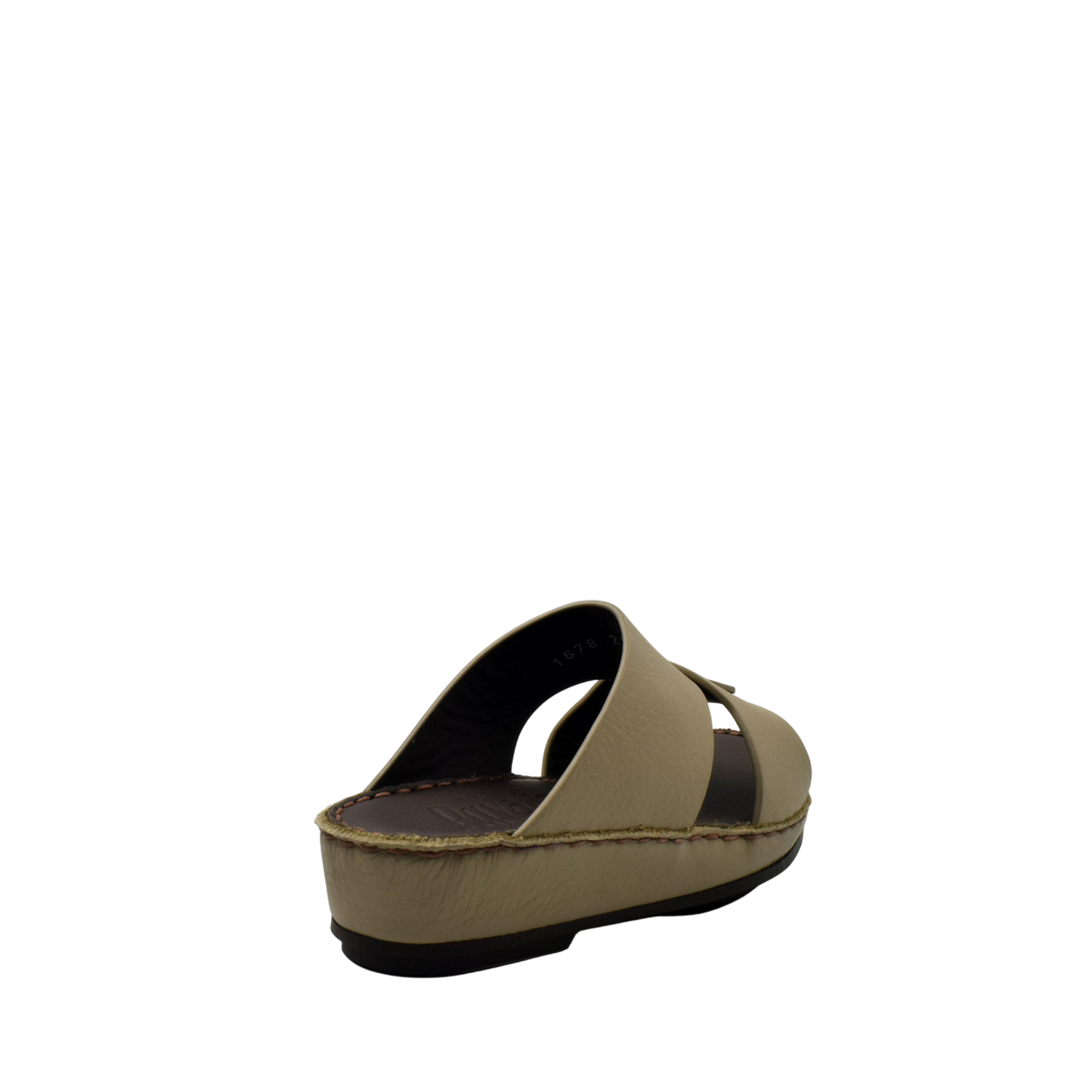 Beige deercalf kids sandals with open toe and cushioned sole for comfortable wear