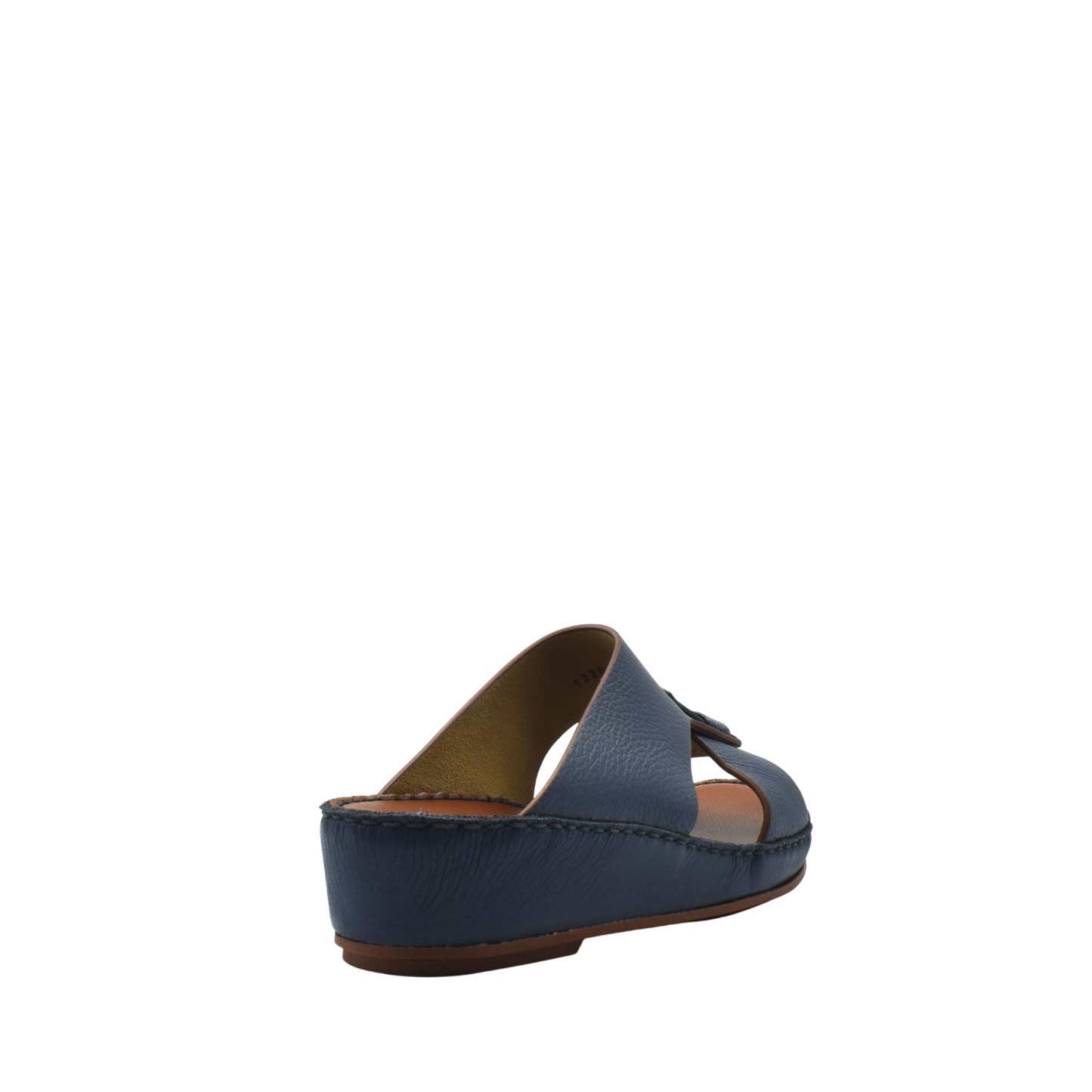 Blue deercalf lizard sandals for kids with cushioned sole and open toe design