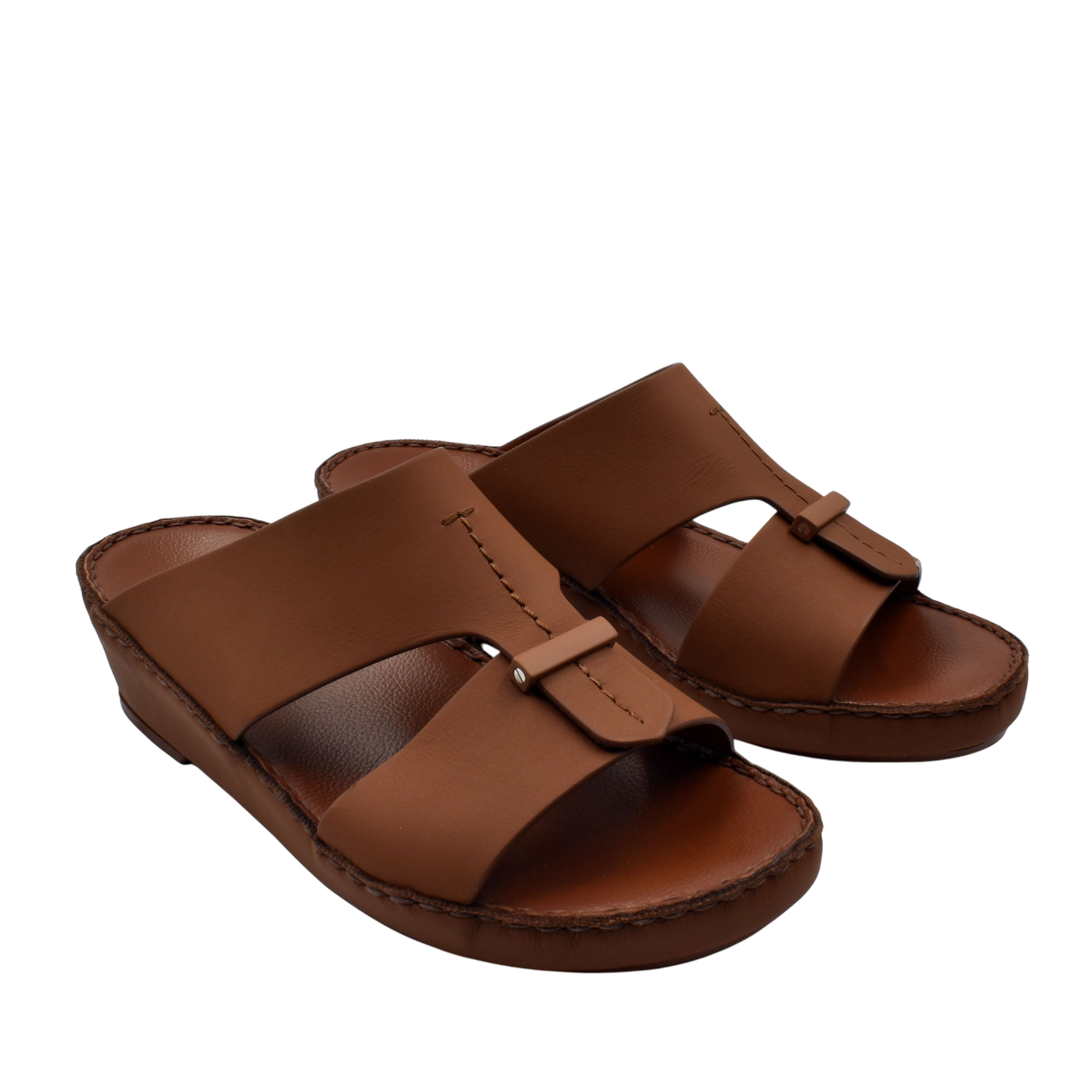 Brown Private Collection luxury comfort sandals with adjustable straps and cushioned sole
