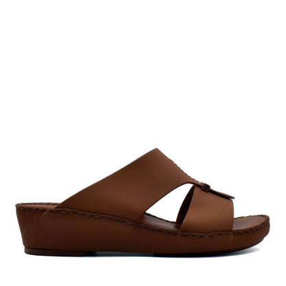Private Collection brown luxury comfort sandals with cushioned sole and open toe design