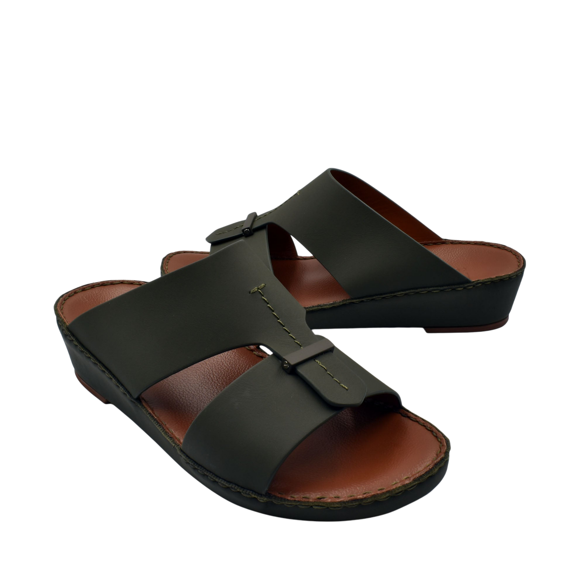 Private Collection luxury comfort sandals in dark brown with adjustable straps and cushioned sole