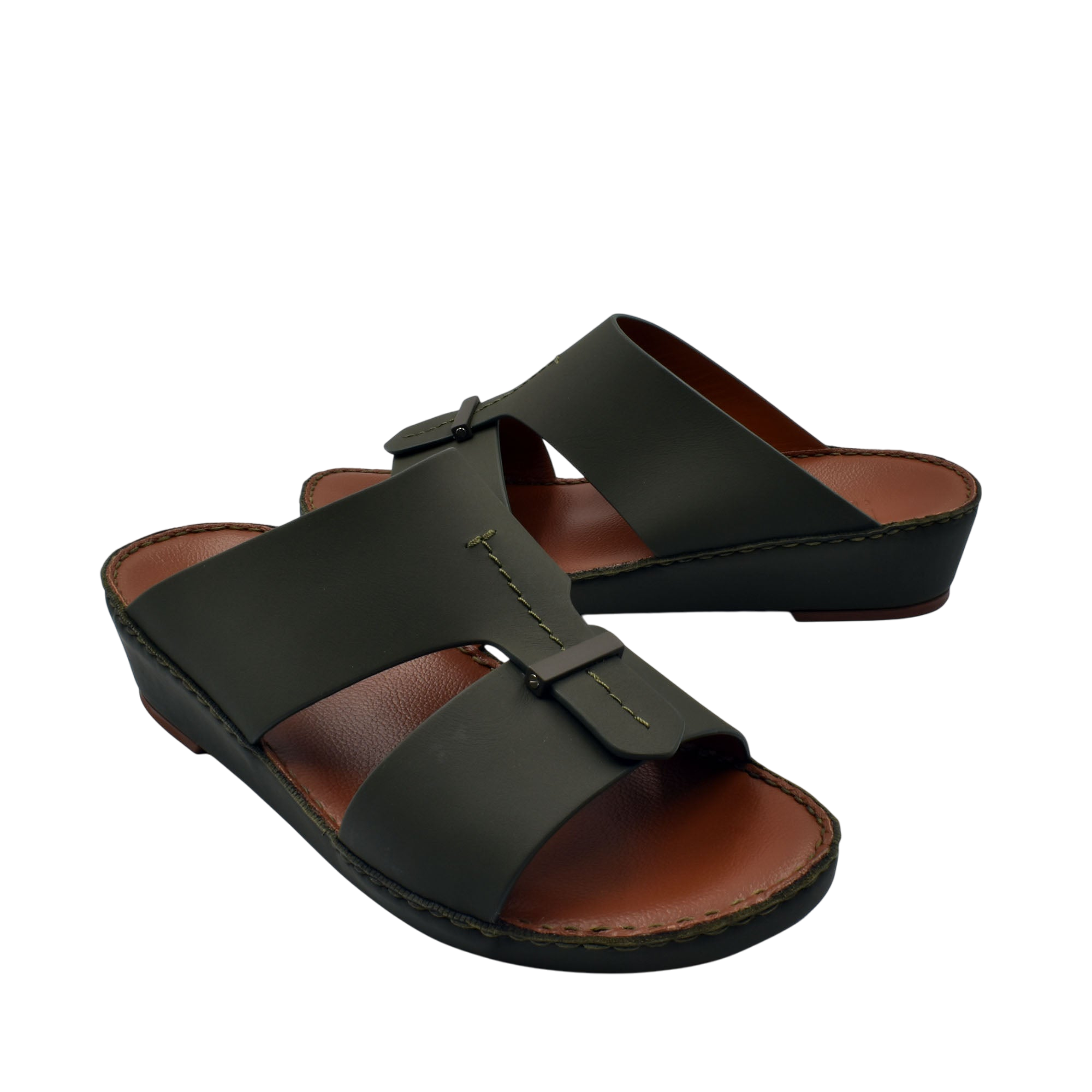 Private Collection luxury comfort sandals in dark brown with adjustable straps and cushioned sole