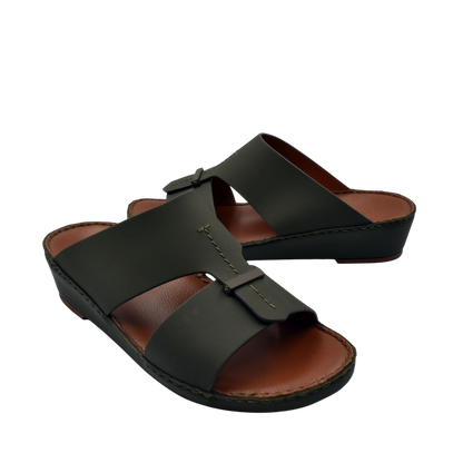 Private Collection luxury comfort sandals in dark brown with adjustable straps and cushioned sole