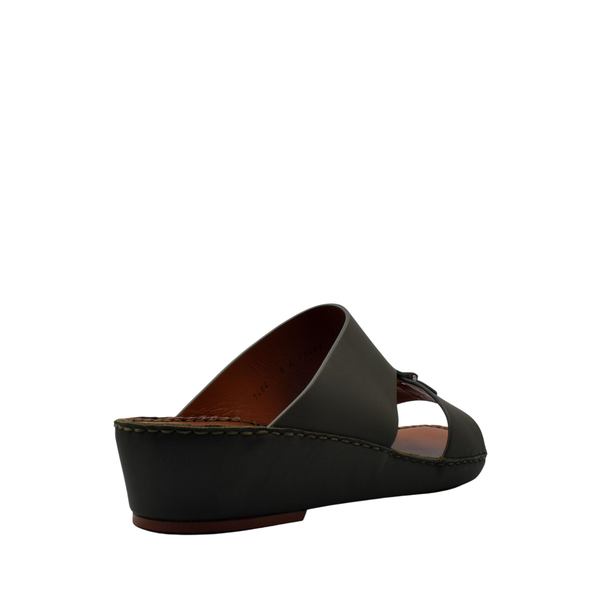 Private Collection luxury comfort sandals with black wedge sole and wide leather straps