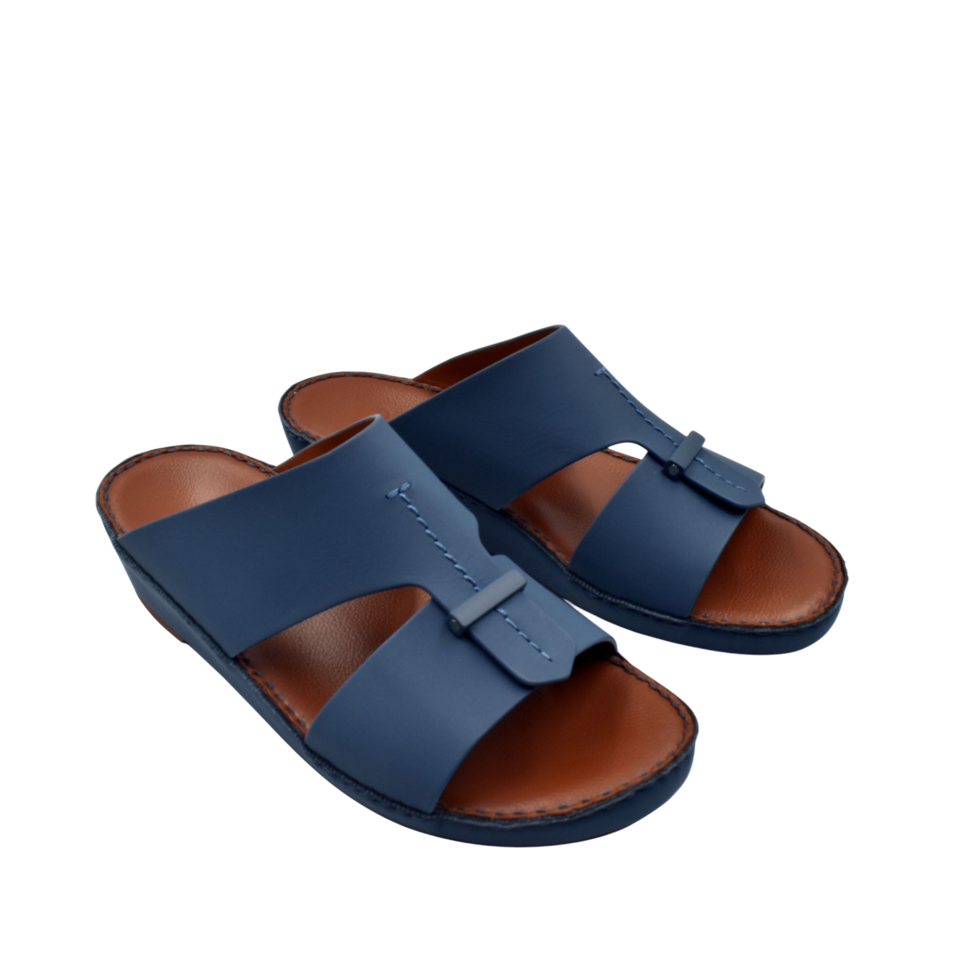 Private Collection blue luxury comfort sandals with soft cushioned sole and slip-on design