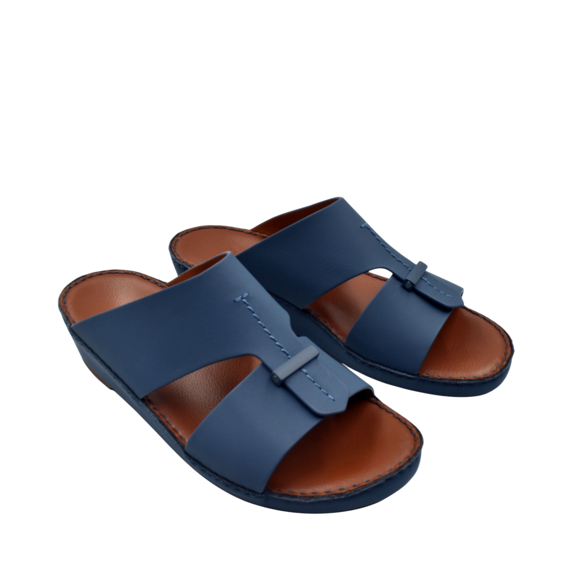 Private Collection blue luxury comfort sandals with soft cushioned sole and slip-on design