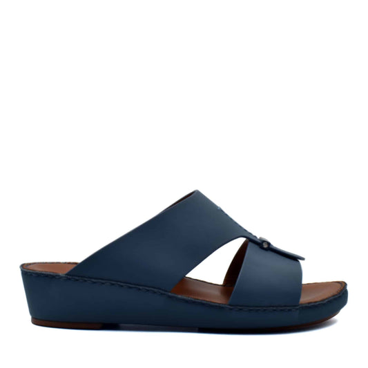 Private Collection navy blue luxury comfort sandals with cushioned sole and open toe design