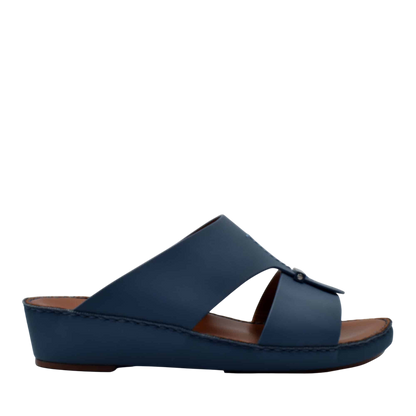 Private Collection navy blue luxury comfort sandals with cushioned sole and open toe design