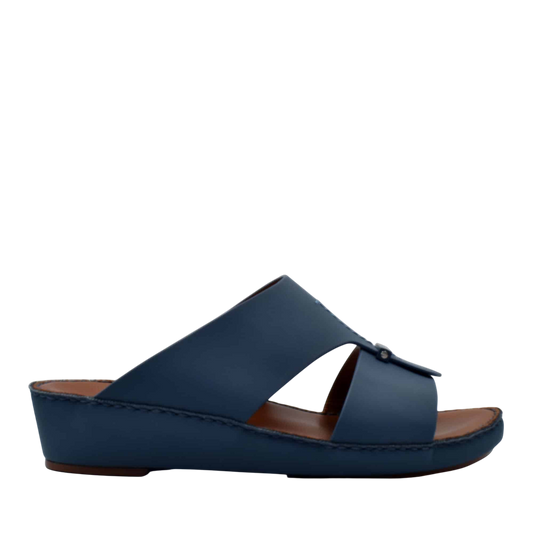 Private Collection navy blue luxury comfort sandals with cushioned sole and open toe design