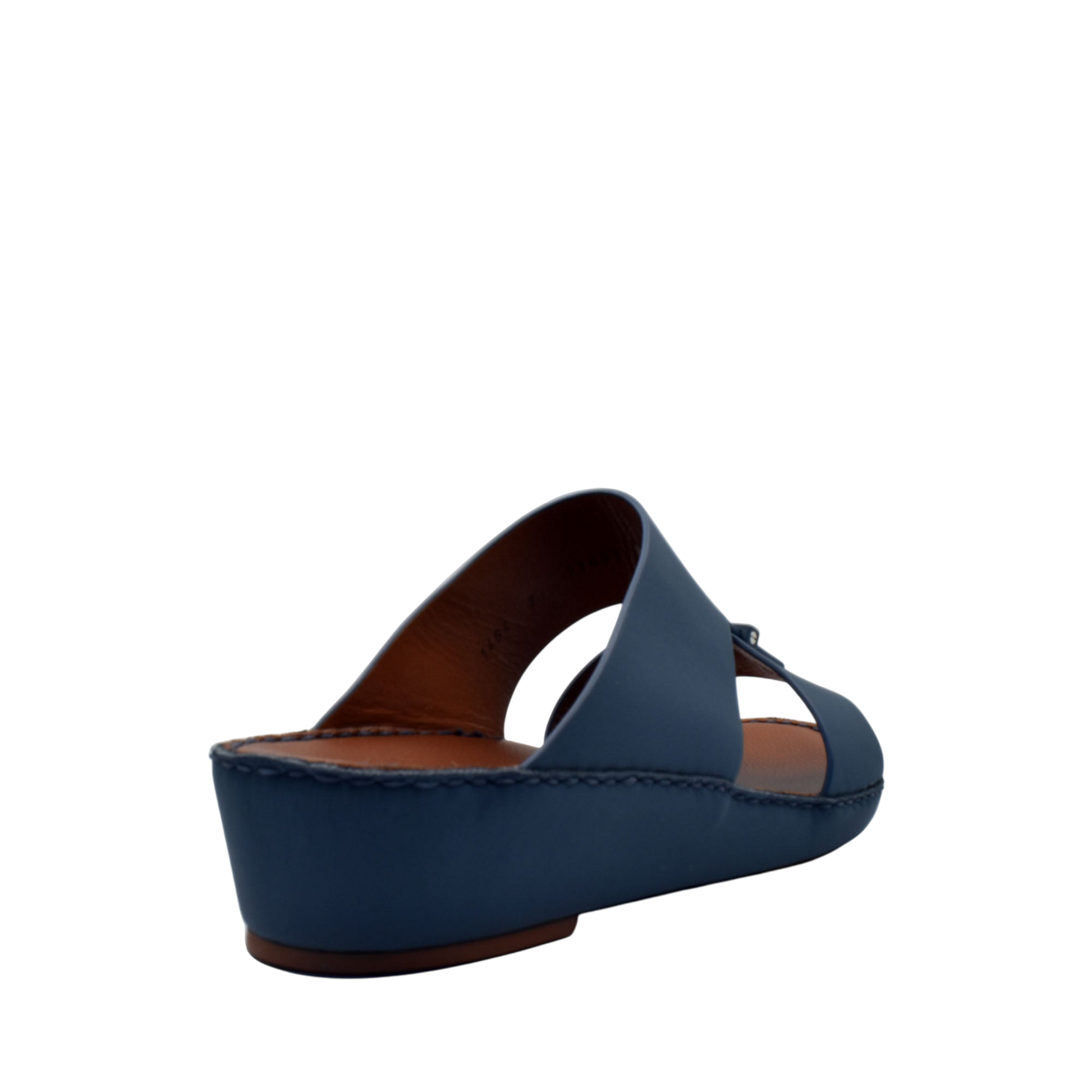 Blue women luxury comfort sandals with cushioned sole and open toe design